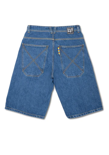 Baggy Jean Washed Blue Shorts