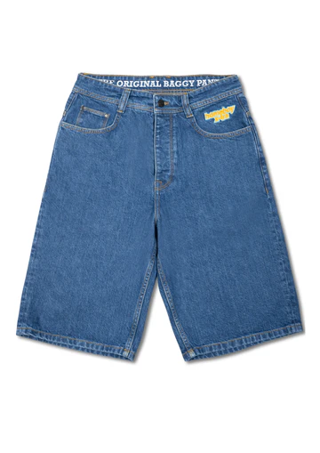 Baggy Jean Washed Blue Shorts