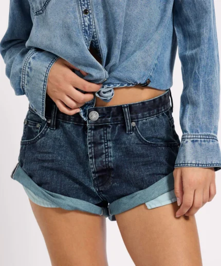 Low Rise Indigo Blue Jean Shorts