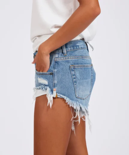 Low Rise Micro Dukes Mini Jean Shorts