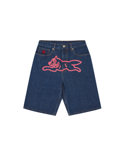 BBC Ice Cream Running Dog Denim Shorts Pink