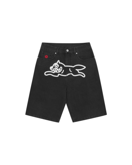 BBC Ice Cream Running Dog Denim Shorts White