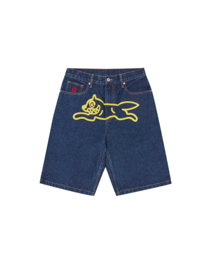 BBC Ice Cream Running Dog Denim Shorts Yellow