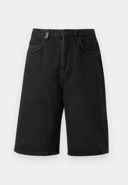 Black junan basic jeans shorts