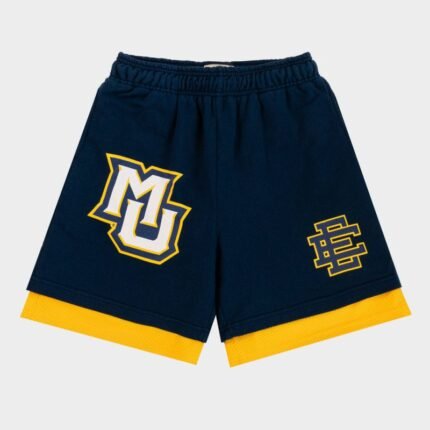 EE Blue Shorts W Gold Ee® X Marquette