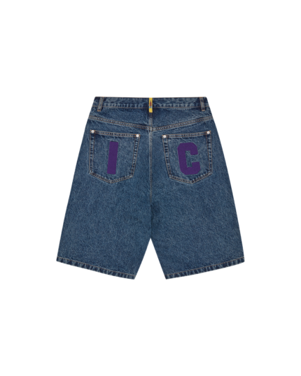 Ice Cream Running Dog Denim Shorts