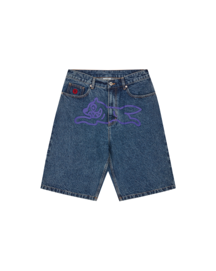 Ice Cream Running Dog Denim Shorts
