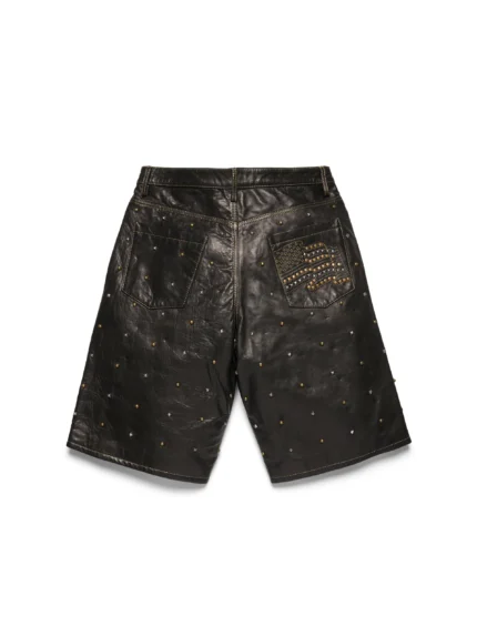 Denim Tears Libertas Studded Leather Shorts
