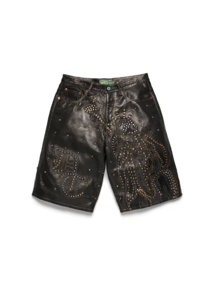 Denim Tears Libertas Studded Leather Shorts