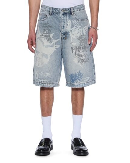 Baggy Maxx Jorts Rogue Blue Graffiti