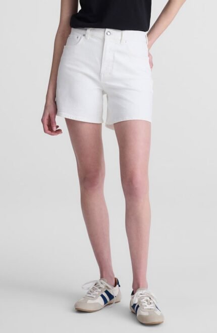 White Jean the Perfect Vintage Mid Length Denim Shorts